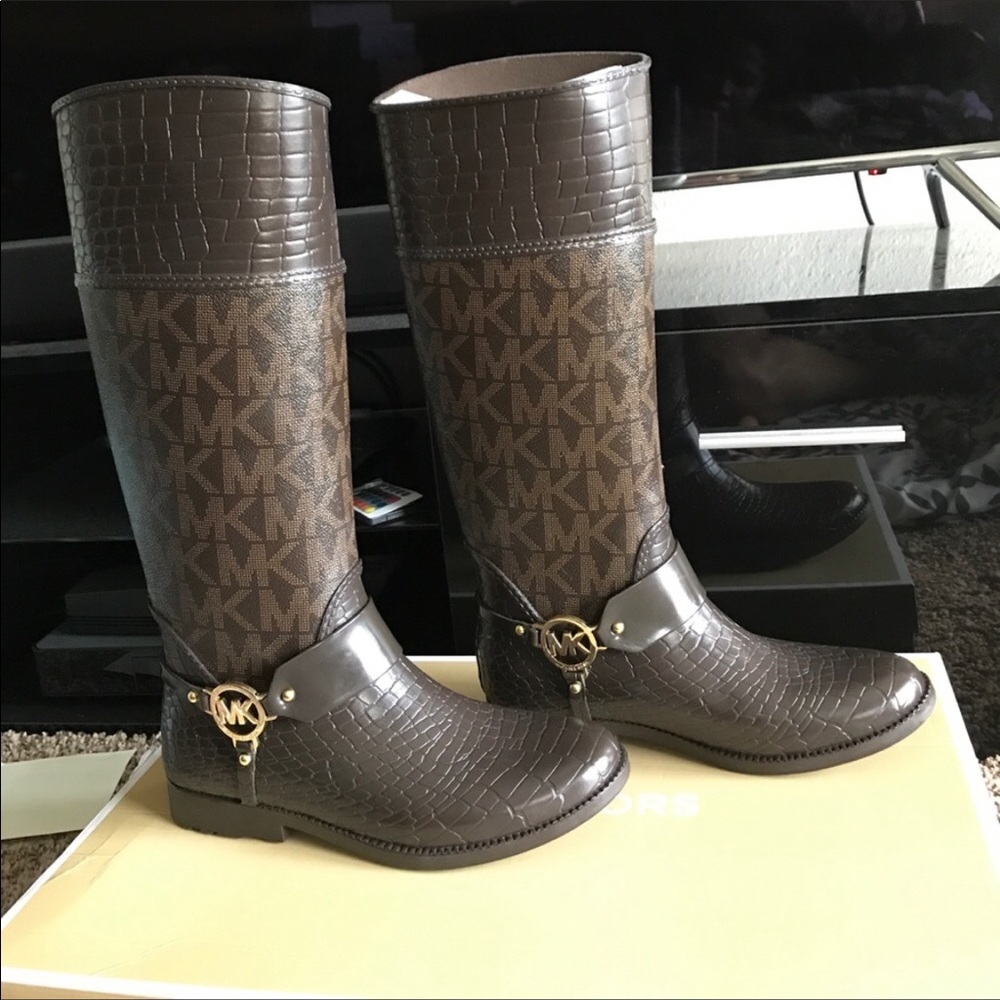 Michael Kors Croc Style Rain Boots